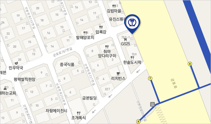 초지역 지도